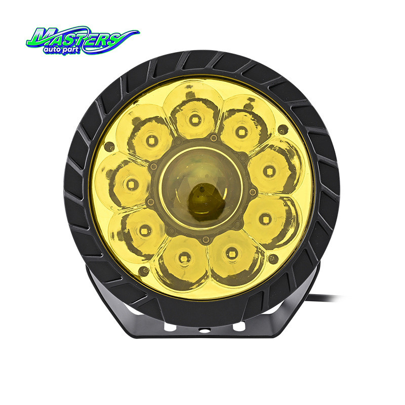 Masters 100W 9000LM 3700-3900K Yellow Color H4 Led Working Light 7 inch Laser Spotlight XM-7IN-10P-002